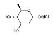 (4S,5S,6R)-4-amino-6-methyltetrahydro-2H-pyran-2,5-diol hydrochloride Structure