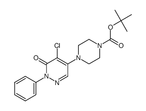 tert-butyl 4-(5-chloro-6-oxo-1-phenyl-1,6-dihydropyridazin-4-yl)piperazine-1-carboxylate Structure