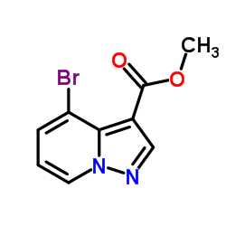 4-溴吡唑并[1,5-a]吡啶-3-羧酸甲酯结构式