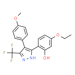 5-ethoxy-2-[4-(4-methoxyphenyl)-5-(trifluoromethyl)-1H-pyrazol-3-yl]phenol Structure