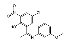 4-CHLORO-2-[1-[(3-METHOXYPHENYL)IMINO]ETHYL]-6-NITRO-PHENOL结构式