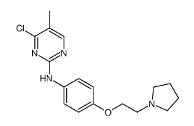 N-(4-(2-(吡咯烷-1-基)乙氧基)苯基)-4-氯-5-甲基嘧啶-2-胺结构式