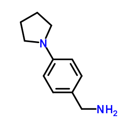 [4-(吡咯烷基-1-基)苯基]甲胺结构式