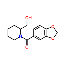 Benzo[1,3]dioxol-5-yl-(2-hydroxyMethyl-piperidin-1-yl)-Methanone结构式