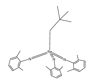 Re(N-2,6-C6H3Me2)3(CH2t-Bu) Structure