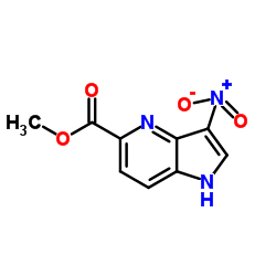 3-Nitro-4-azaindole-5-carboxylic acid Methyl ester结构式