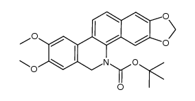 tert-butyl 2,3-dimethoxy[1,3]benzodioxolo[5,6-c]phenanthridine-12(13H)-carboxylate Structure