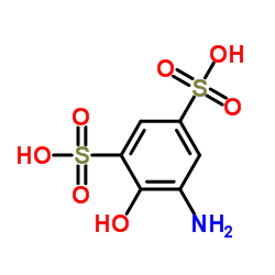 5-氨基-4-羟基-1, 3-苯二磺酸结构式