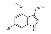 6-溴-4-甲氧基-1H-吲哚-3-甲醛结构式