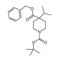 N-Boc-4-异丙基-4-哌啶甲酸苄酯结构式