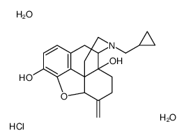 (4R,4aS,7aS,12bS)-3-(cyclopropylmethyl)-7-methylidene-2,4,5,6,7a,13-hexahydro-1H-4,12-methanobenzofuro[3,2-e]isoquinoline-4a,9-diol,dihydrate,hydrochloride Structure