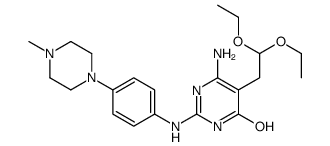 6-氨基-5-(2,2-二乙氧基乙基)-2-((4-(4-甲基哌嗪-1-基)苯基)氨基)嘧啶-4(3h)-酮结构式