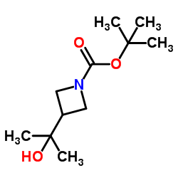3-(2-羟基丙-2-基)氮杂环丁烷-1-羧酸叔丁酯结构式