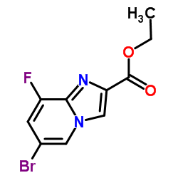 6-溴-8-氟咪唑并[1,2-a]吡啶-2-羧酸乙酯结构式