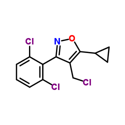 4-(Chloromethyl)-5-cyclopropyl-3-(2,6-dichlorophenyl)isoxazole Structure
