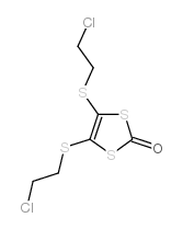 4,5-Bis-(2-chloro-ethylsulfanyl)-[1,3]dithiol-2-one Structure