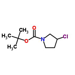 3-氯吡咯烷-1-羧酸叔丁酯结构式