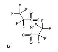 双(五氟乙基磺酰基)亚氨基锂结构式