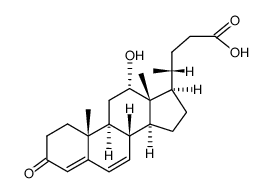 (4R)-4-[(8R,9S,10R,12S,13R,14S,17R)-12-hydroxy-10,13-dimethyl-3-oxo-1,2,8,9,11,12,14,15,16,17-decahydrocyclopenta[a]phenanthren-17-yl]pentanoic acid结构式