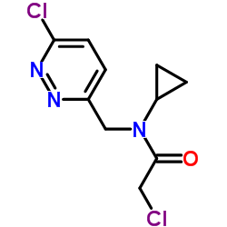 2-Chloro-N-[(6-chloro-3-pyridazinyl)methyl]-N-cyclopropylacetamide Structure