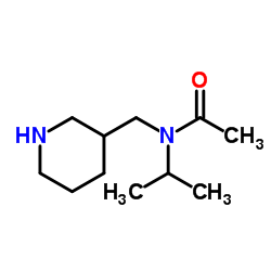 N-Isopropyl-N-(3-piperidinylmethyl)acetamide结构式