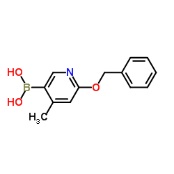 2-(Benzyloxy)-4-methylpyridine-5-boronic acid structure