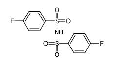 4-fluoro-N-(4-fluorophenyl)sulfonylbenzenesulfonamide结构式