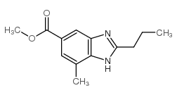 4-甲基-2-丙基-1H-苯并咪唑-6-甲酸甲酯结构式