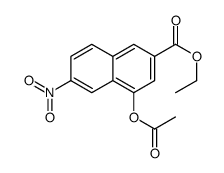 4-(乙酰基氧基)-6-硝基-2-萘羧酸乙酯结构式