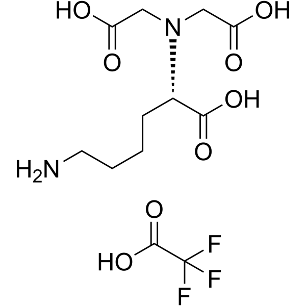 N2,N2-双(羧甲基)-L-赖氨酸 2,2,2,-三氟乙酸盐结构式