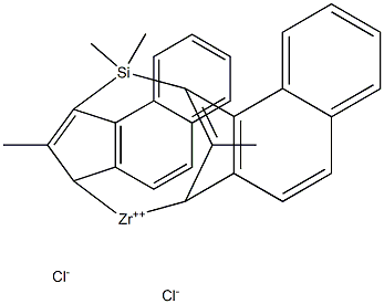二甲基硅基双(2-甲基-4,5-苯并[A]茚基) 氯化锆结构式