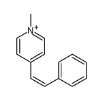 1-methyl-4-(2-phenylethenyl)pyridin-1-ium结构式