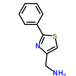 (2-苯基-1,3-噻唑-4-基)甲胺结构式