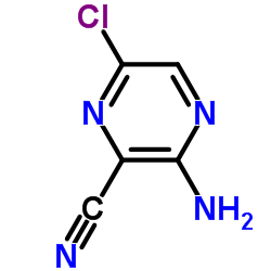 3-氨基-6-氯-2-氰基吡嗪结构式