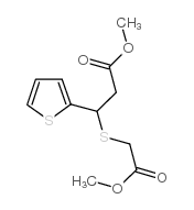 methyl 3-(2-methoxy-2-oxoethyl)sulfanyl-3-thiophen-2-ylpropanoate Structure