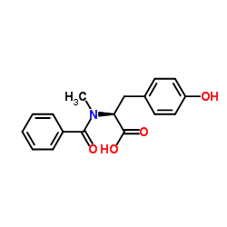 N-Benzoyl-N-methyl-L-tyrosine Structure