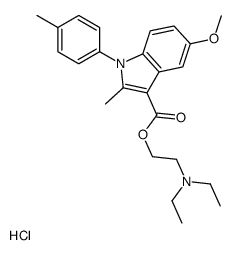 diethyl-[2-[5-methoxy-2-methyl-1-(4-methylphenyl)indole-3-carbonyl]oxyethyl]azanium,chloride Structure