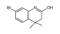7-溴-4,4-二甲基-3,4-二氢-2-喹啉酮结构式