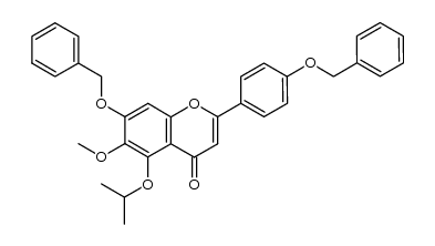 7-(benzyloxy)-2-(4-(benzyloxy)phenyl)-5-isopropoxy-6-methoxy-4H-chromen-4-one Structure