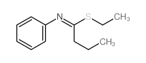 1-ethylsulfanyl-N-phenyl-butan-1-imine结构式