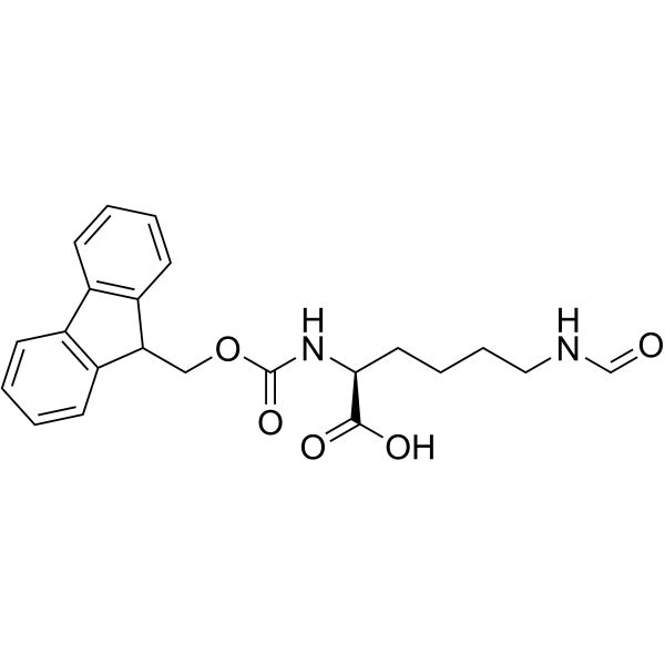 Nα-Fmoc-Nepsilon-甲酰基-L-赖氨酸结构式