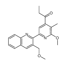 1-(2-methoxy-6-(3-(methoxymethyl)quinolin-2-yl)-3-methylpyridin-4-yl)propan-1-one结构式