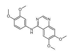 N-(3,4-二甲氧基苯基)-6,7-二甲氧基喹唑啉-4-胺结构式