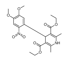 diethyl 4-(4,5-dimethoxy-2-nitrophenyl)-2,6-dimethyl-1,4-dihydropyridine-3,5-dicarboxylate Structure