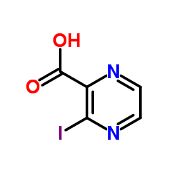 3-Iodo-2-pyrazinecarboxylic acid structure