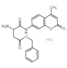 L-天冬氨酸β-苄基酯7-氨基-4-甲基香豆素盐酸盐结构式