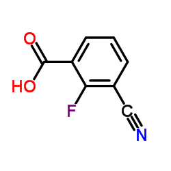 2-氟-3-氰基苯甲酸结构式