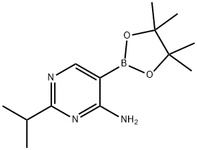 4-Amino-2-(iso-propyl)pyrimidine-5-boronic acid pinacol ester Structure