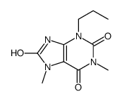 1,7-dimethyl-3-propyl-9H-purine-2,6,8-trione Structure