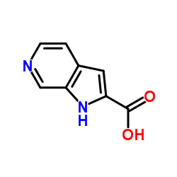 1H-吡咯并[2,3-C]吡啶-2-羧酸结构式